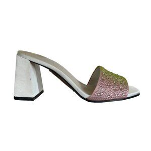 Karl Lagerfeld Pera Sandal Womens US 6.5 M EU 37 Multicolor Rhinestone Slide